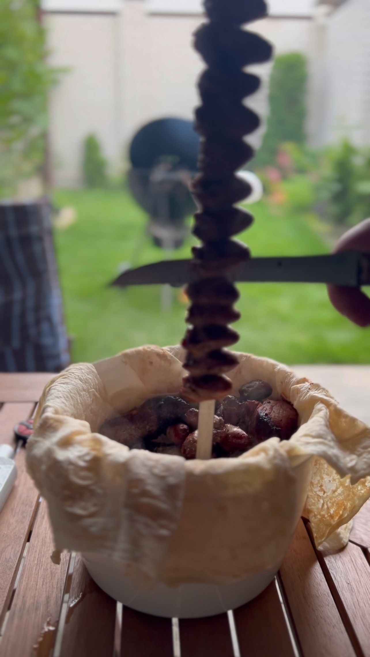 Шашлык из куриных сердечек