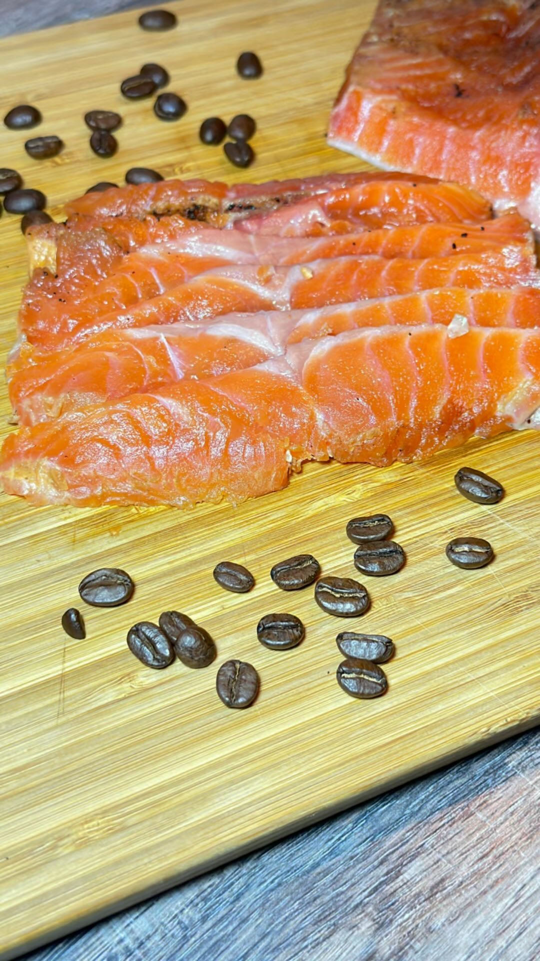 Слабосолёная форель в кофе